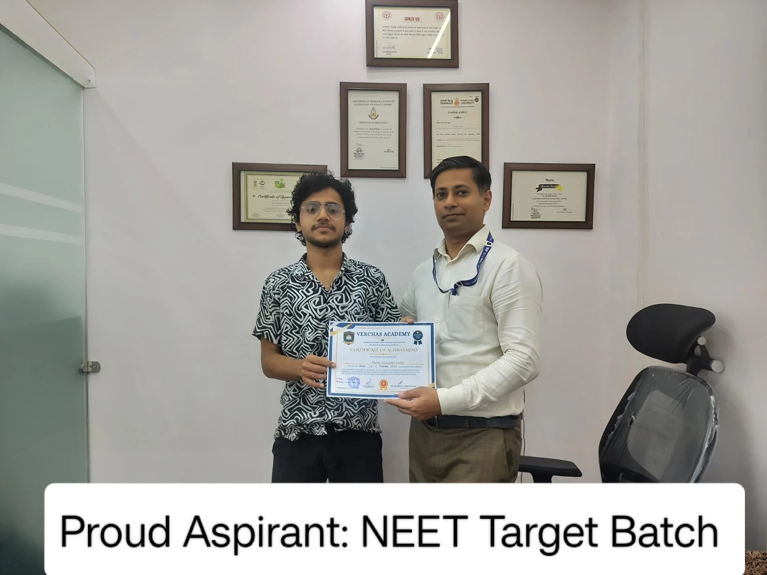 Verchas Academy - Certificate Distribution to Toppers